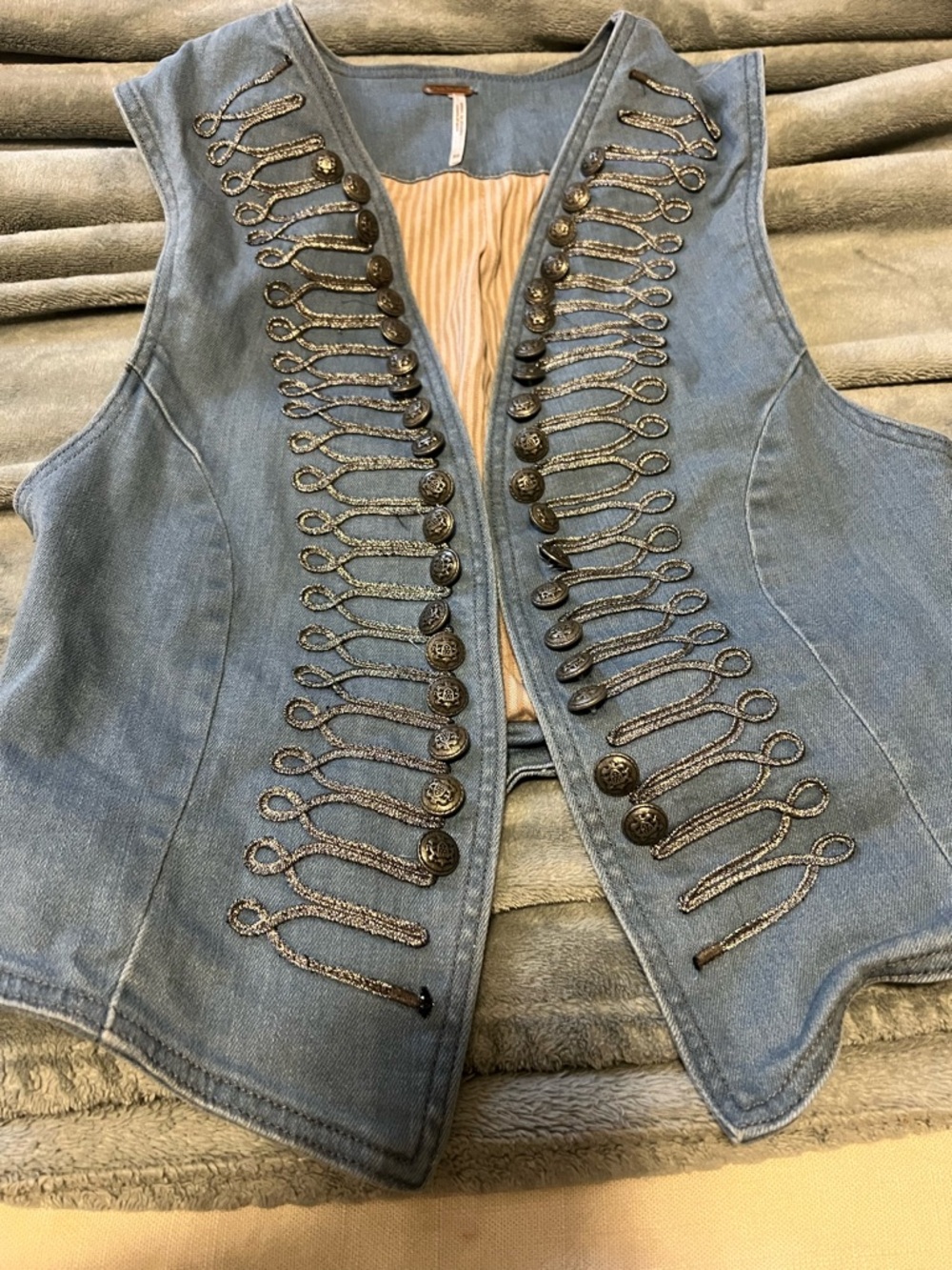 Free People denim vest